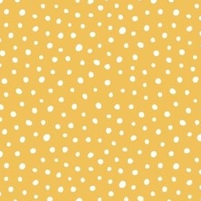 (S) Modern Boho Freehand Dots in Yellow 