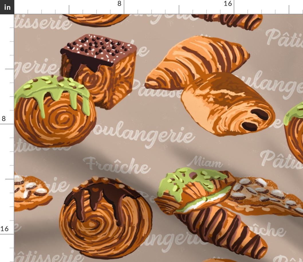 French Pastry on beige - smaller format