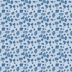 Blue Cow Print on Blue (Small) 