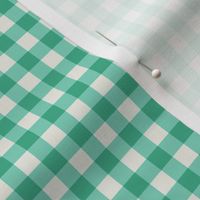 Minty Green Gingham Check Mini Pattern - Classic Country Chic Fresh and Modern Design for Home Decor and Apparel