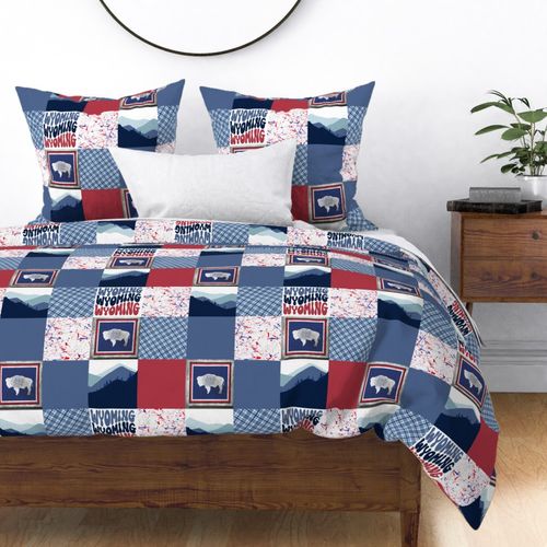 Wyoming Cheater Quilt- Blue