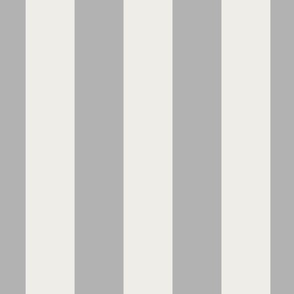 X-LARGE BOLD WIDE 2.5INCH/6.35CM SIMPLE STRIPE-LIGHT SILVER GREY+WHITE