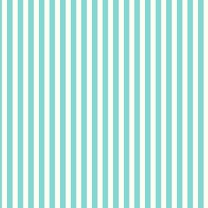 Extra Small Cabana stripe - Aqua turquoise Blue Green and cream white - Candy stripe - Awning stripes - nautical - Striped wallpaper - resort coastal sunbrella tiki vertical