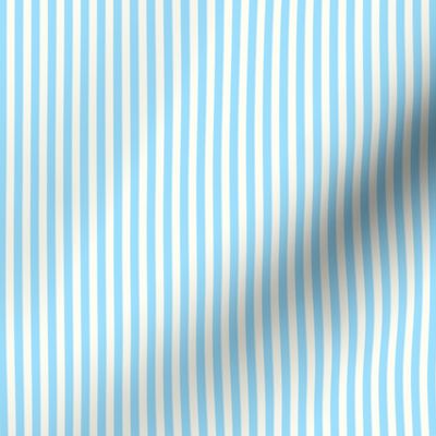 Extra Small Cabana stripe - Winter Wizard Blue and cream white - Candy stripe - Awning stripes - nautical - Striped wallpaper - resort coastal sunbrella tiki vertical