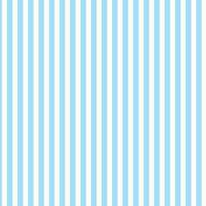 Extra Small Cabana stripe - Winter Wizard Blue and cream white - Candy stripe - Awning stripes - nautical - Striped wallpaper - resort coastal sunbrella tiki vertical