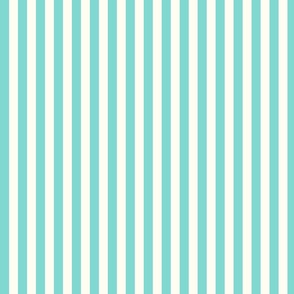 Small Cabana stripe - Aqua turquoise Blue Green and cream white - Candy stripe - Awning stripes - nautical - Striped wallpaper - resort coastal sunbrella tiki vertical