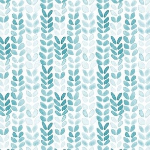 (s) Teal whimsical knitted watercolor pattern. Use the design for a crafting room or a fun projects