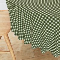 Mossy Green Gingham Check Mini Pattern - Classic Country Chic Fresh and Modern Design for Home Decor and Apparel