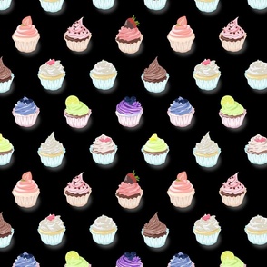 Cupcakes (black background)