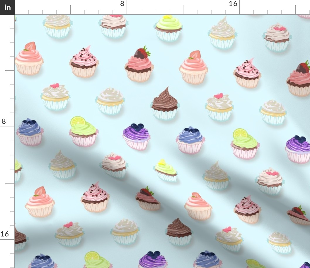 Cupcakes (blue background)