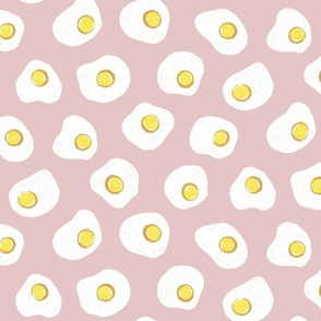Fried Eggs on Pink//12 Inch