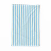 Small Cabana stripe - Winter Wizard Blue and cream white - Candy stripe - Awning stripes - nautical - Striped wallpaper - resort coastal sunbrella tiki vertical