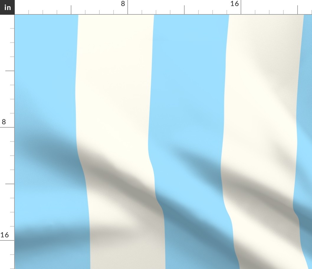 Large Cabana stripe - Winter Wizard Blue and cream white - Candy stripe - Awning stripes - nautical - Striped wallpaper - resort coastal sunbrella tiki vertical