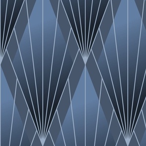 artdeco neutral geometry  serenity blue - medium
