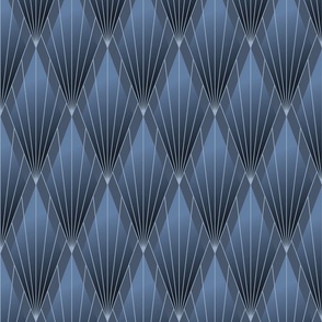 artdeco neutral geometry  serenity blue - small