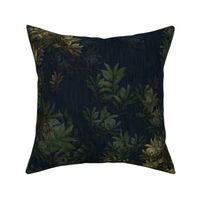 Lush Evergreen Dark Moody English Estate House Interior, In The Woods Dark Academia Decor, Picturesque Country Life Greenery, Gothic Wall Art Painting, Opulent Dark Moss Green Walls, Lush Botanical Dark Green Leaves Scenic Woodland Wall Mural MEDIUM SCALE