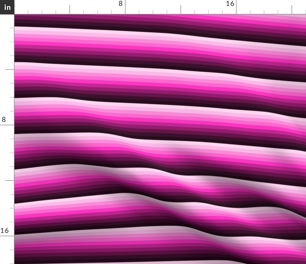 Raspberry Ombre Horizontal Stripes