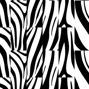Inked - Illustrated Zebra Lines - Abstract Geo - Vertical Orientation