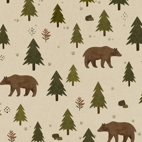Vintage capming - Bears in the forest L