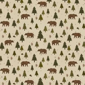 Vintage capming - Bears in the forest M