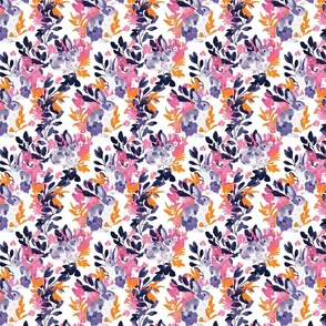 Tiny Blossom Bunnies - Vibrant Floral Fabric
