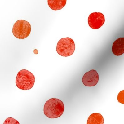 watercolor spots / orange red dots / blender polka dots