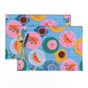 Happy Breakfast Sweet Treats - pastries on bright patterned plates