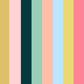 Pastel and Teal stripes