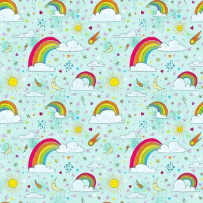 Cute skies pattern for children and babies small