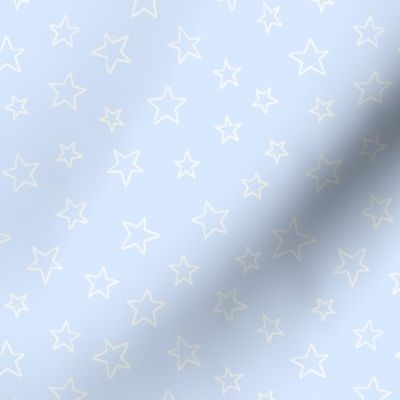 Patriotic Stars In Blue 6x6 Cornflower Baby Blue Stars