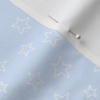 Patriotic Stars In Blue 6x6 Cornflower Baby Blue Stars