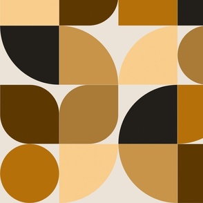 1920's Geometric Abstract - mustard yellow 