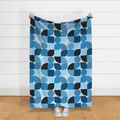 1920's Geometric Abstract - bright blue 