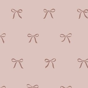 (S) Sweet Bella Ribbon Bows in Dusty Mauve Pink