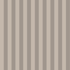 Bold Stripe | Small Scale | Warm Brown, Beige Tan | Thick Wide Stripes