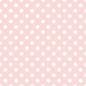 Polka Dots - Crepe Pink and White 2 