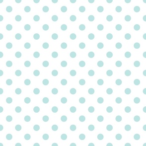 Polka Dots - Turquoise and White 1 