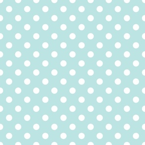 Polka Dots - Turquoise and White 2 