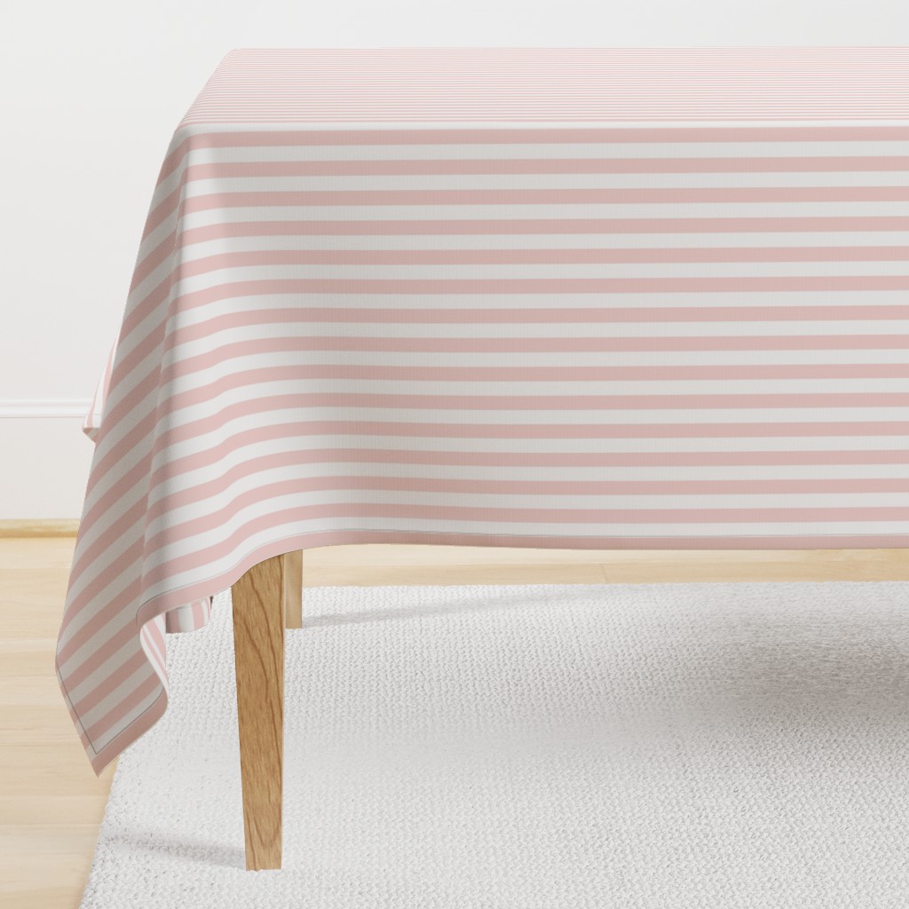 Crepe Pink and White Stripes