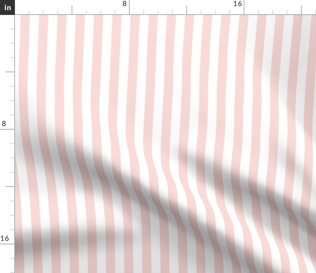 Crepe Pink and White Stripes