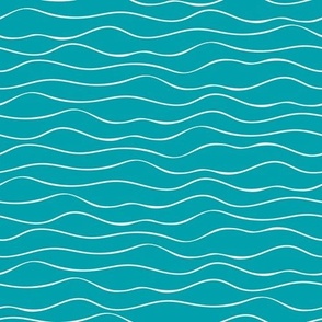 Abstract Blue White Thin Ocean Waves Pattern