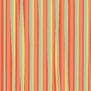 Tropical Colour Watercolor Effect Vertical Thin Stripes