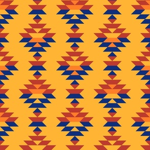 Rainbow Aztec vertical rows yellow