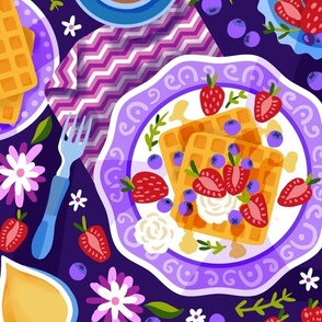 waffle feast wallpaper scale
