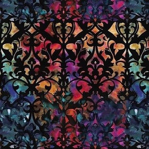 rainbow gothic batik 4