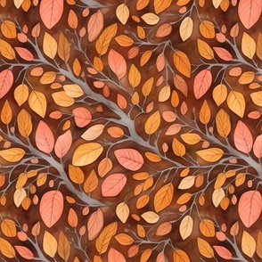 Autumn Leaves on the Branch design