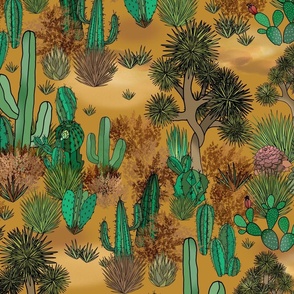 Desert Cactus Botanic Garden (Golden Sand large scale) 