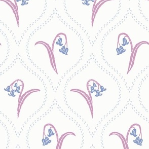(L) Bluebell ogee - lilac and blue (Large)