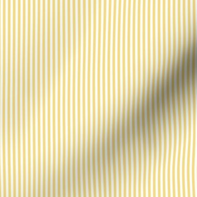 Traditional Pinstripe in Medium Yellow and Light Ivory