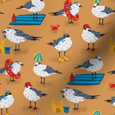 Beach Gulls - Mid-Size Pattern 